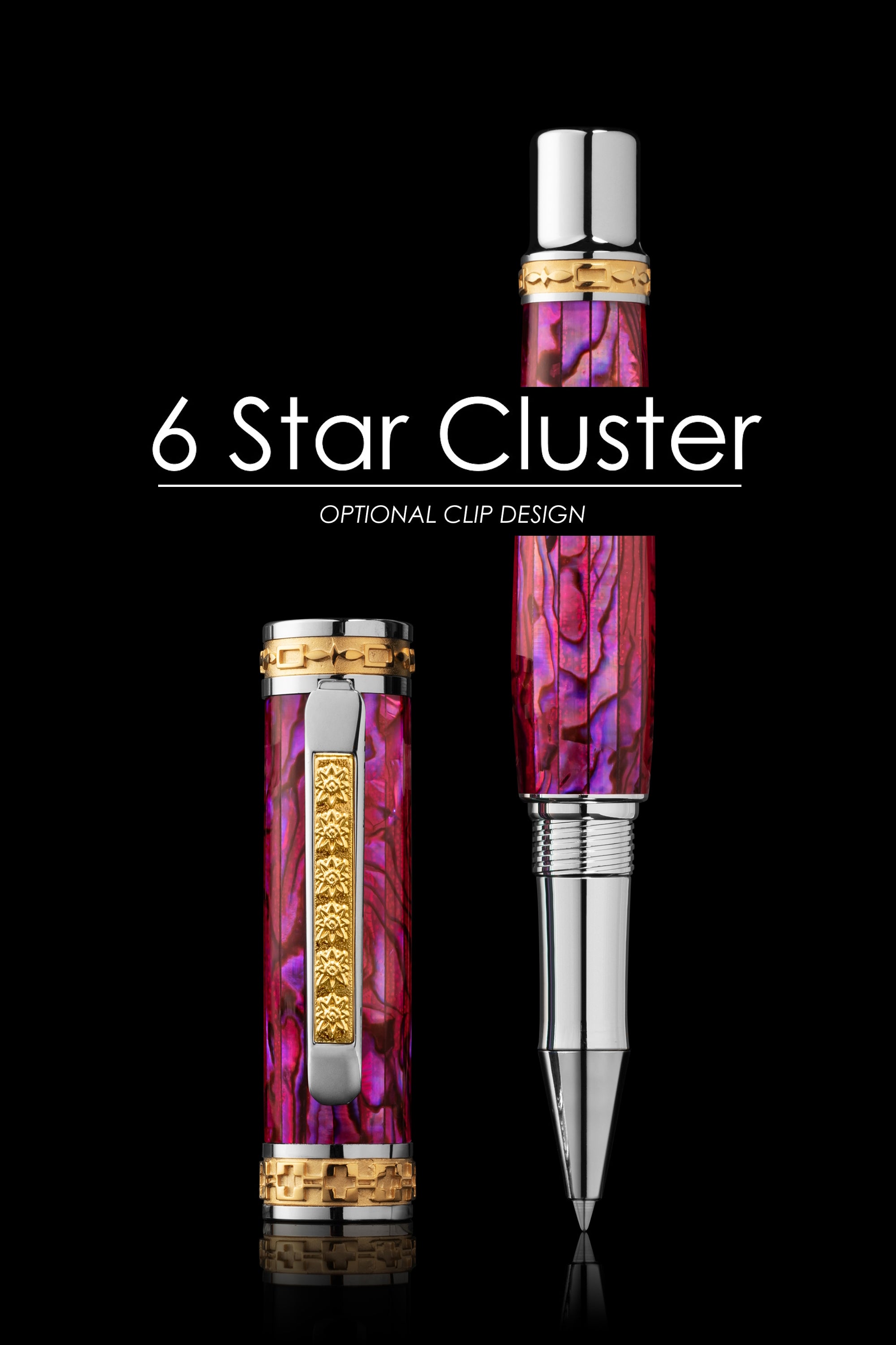 Closer LUXE Pink Abalone Shell Rollerball Pen