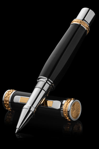 Pitchman Closer in Premium Black Resin Rollerball Pen