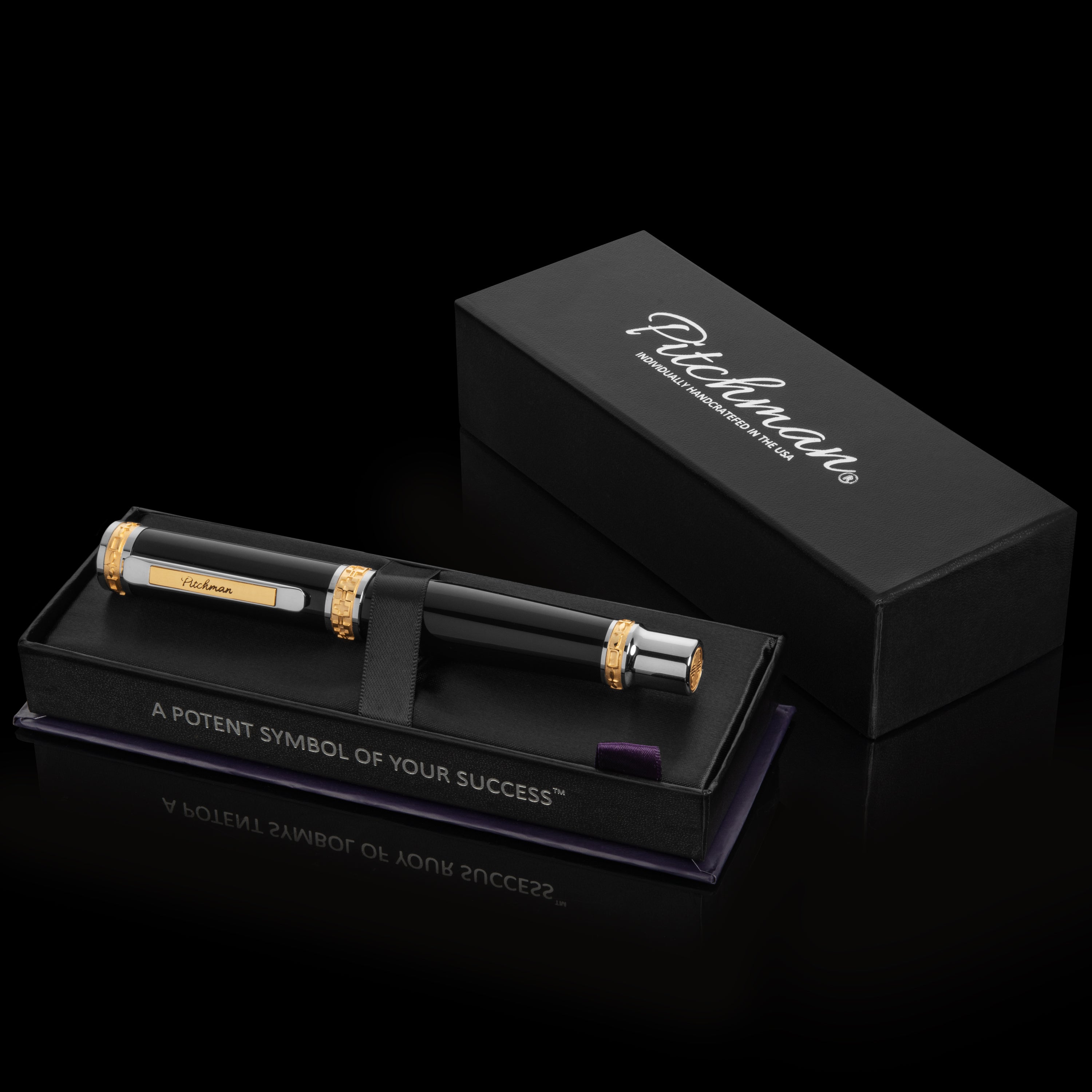 Pitchman Closer in Premium Black Resin Rollerball Pen