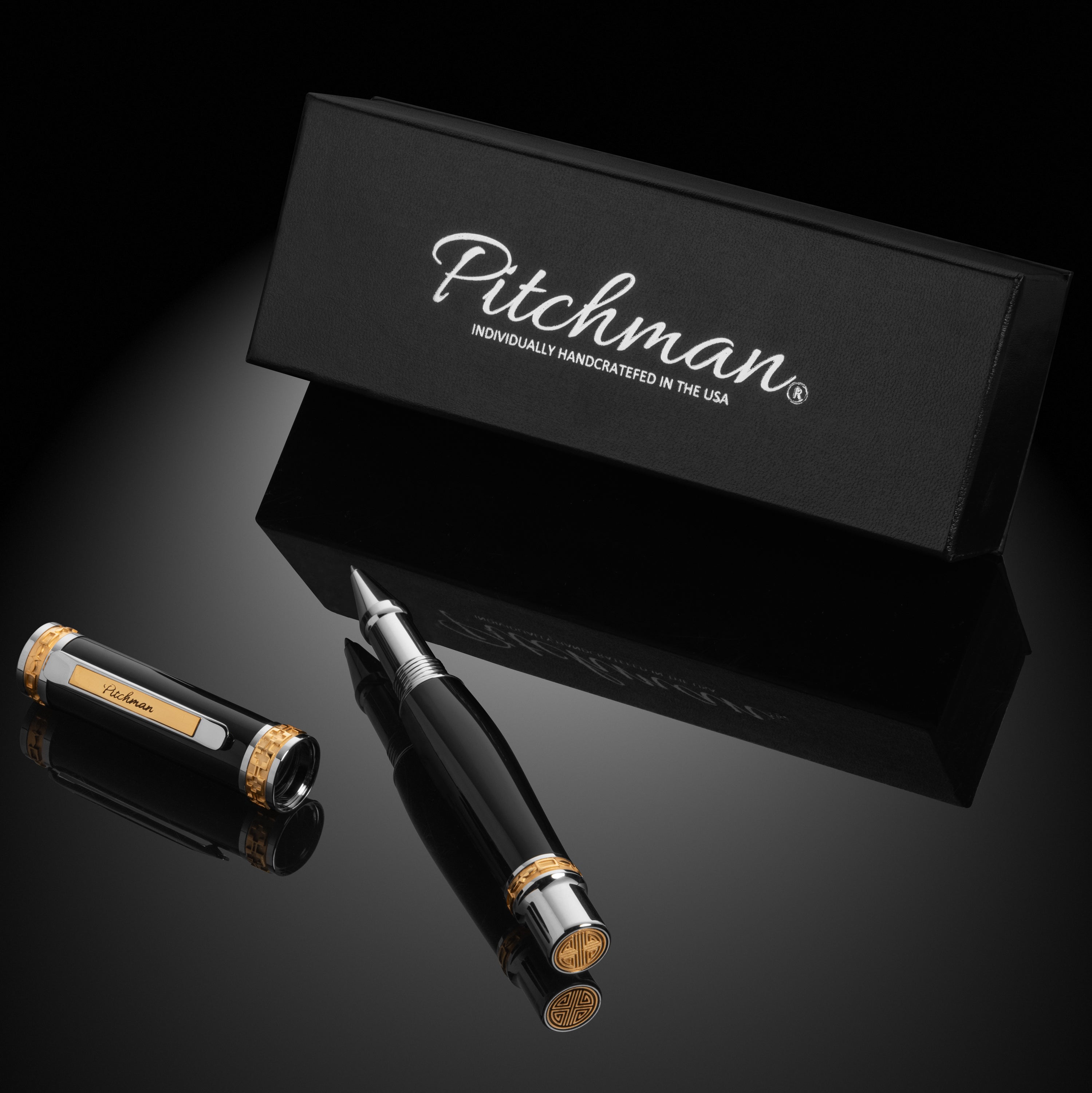 Pitchman Closer in Premium Black Resin Rollerball Pen