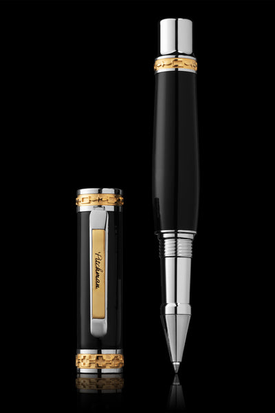 Pitchman Closer in Premium Black Resin Rollerball Pen