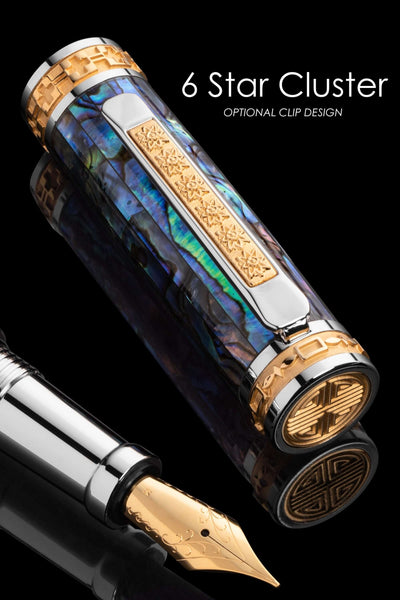 Pitchman Closer Blue Abalone Shell Fountain Pen