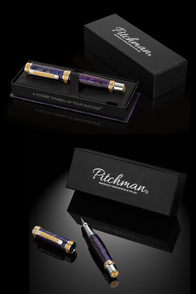 Pitchman Closer Purple Abalone Shell Fountain Pen