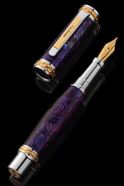 Pitchman Closer Purple Abalone Shell Fountain Pen