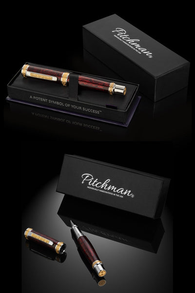 Pitchman Closer Red Abalone Shell Fountain Pen