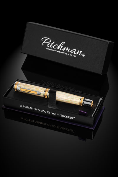 Pitchman Rainmaker Sapphire Abalone Shell Rollerball Pen