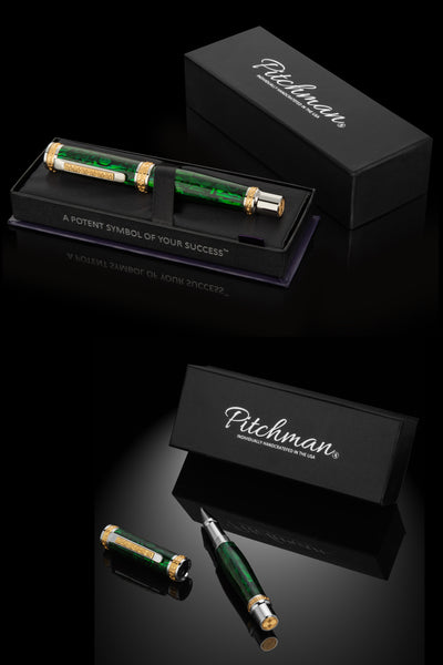 Pitchman Closer Teal Abalone Shell Rollerball Pen