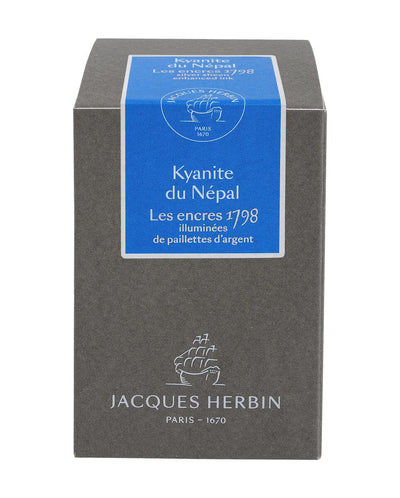 J. Herbin 1798 Fountain Pen Ink - "Kyanite du Népal" (Kyantie of Nepal) Ink - 50 ml. Bottle